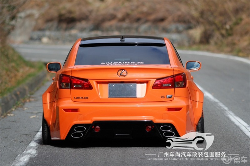 老款雷克萨斯is改装aimgain宽体大包围凌志is250300碳纤维尾顶翼
