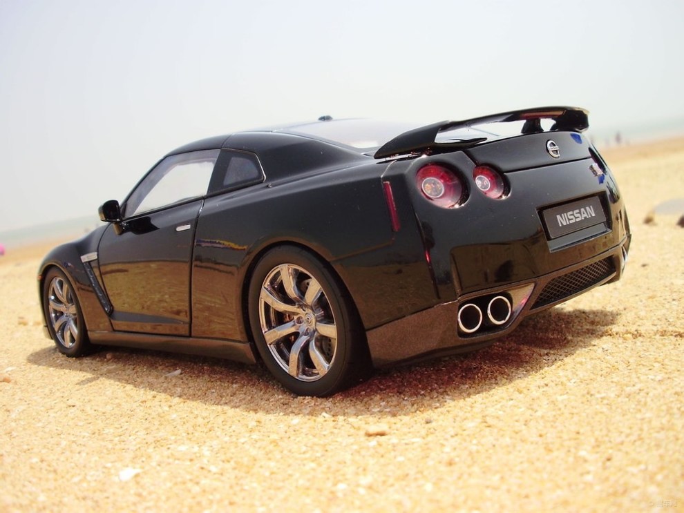 nissan r35 gtr 海滩外拍