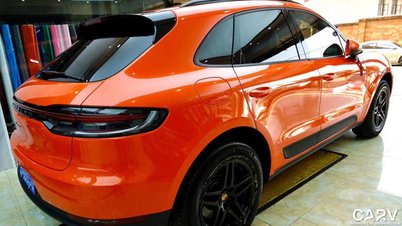 carv卡孚保时捷macan原厂色熔岩橙