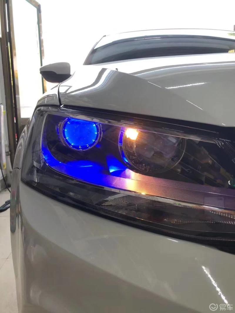 大众速腾改装led双光透镜保留原车随动