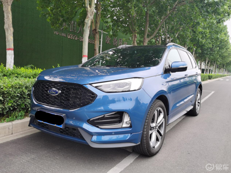 运动感十足蓝色锐界st提车