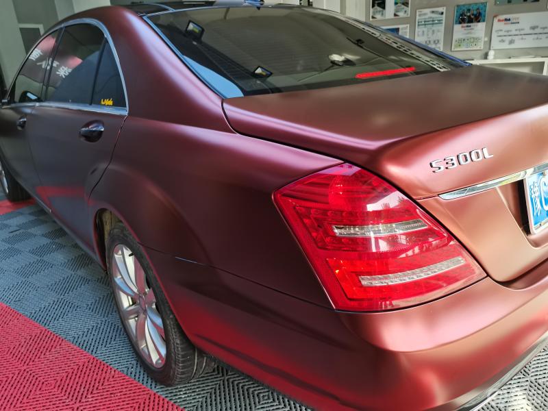 朋友奔驰s300改色之赤焰红