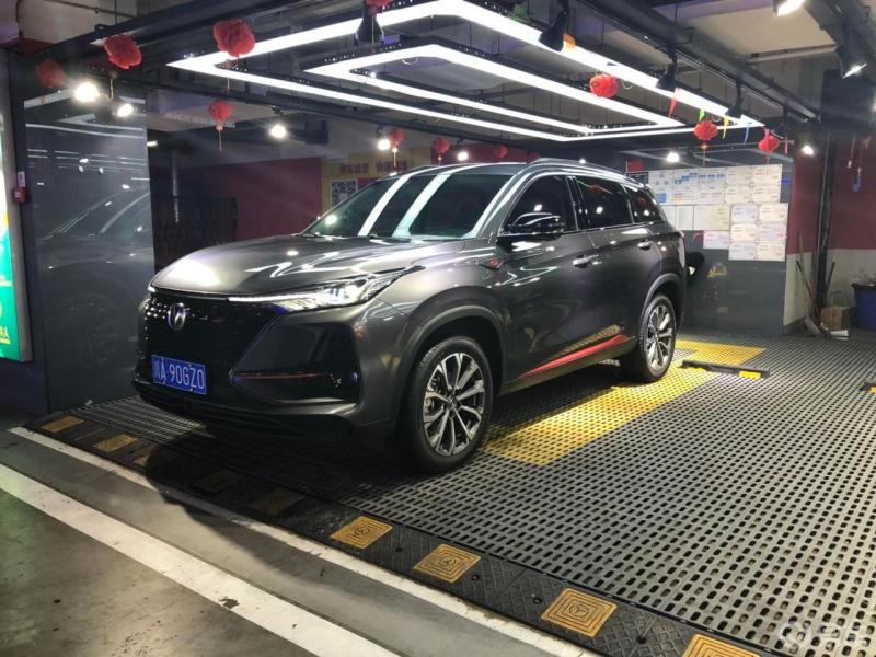 改装案例,轮毂喷黑,加装战斗前铲,车顶行李箱,还给轮_长安cs75plus