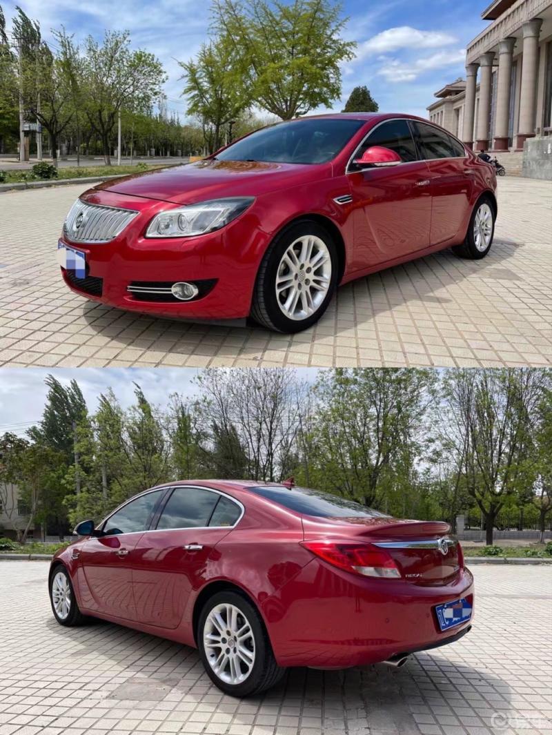 实拍红色轿车别克君威