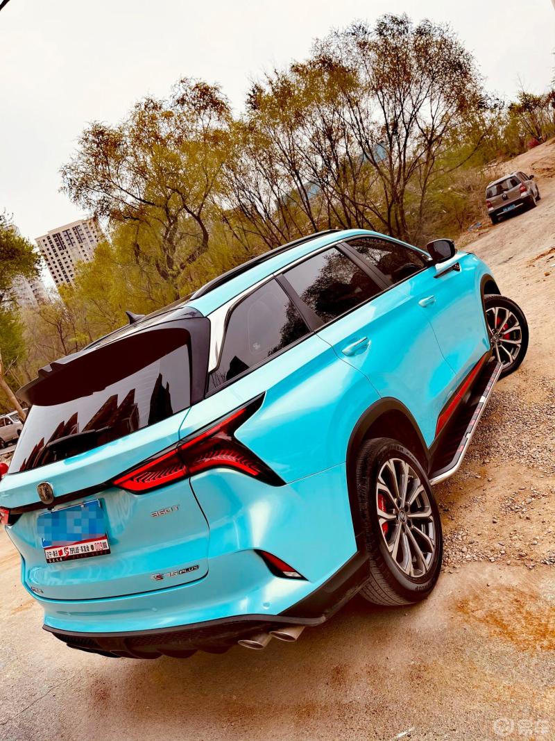 每日一帖#长安75plus改装案例,贴改色车衣"幻彩冰湖蓝"炎炎夏日,看到