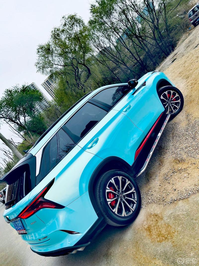 75plus改装案例,贴改色车衣"幻彩冰湖蓝"炎炎夏日,看到这个_长安cs75