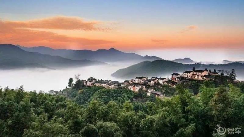 木梨硔村位于黄山市休宁县溪口镇海拔