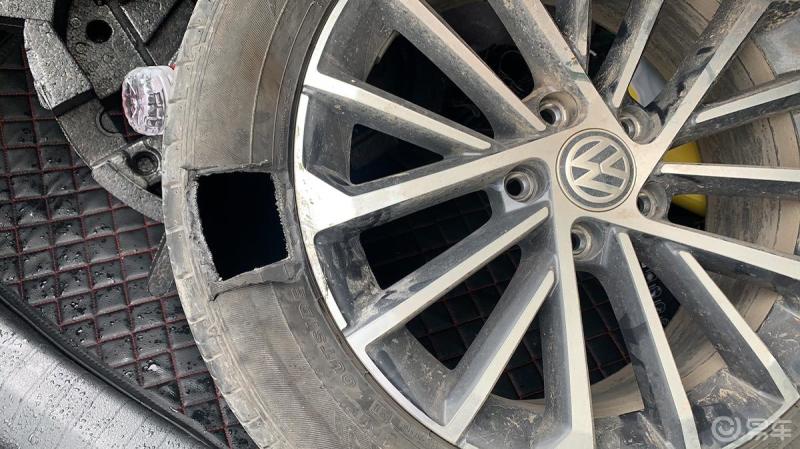 轮胎爆胎._迈腾社区_易车社区