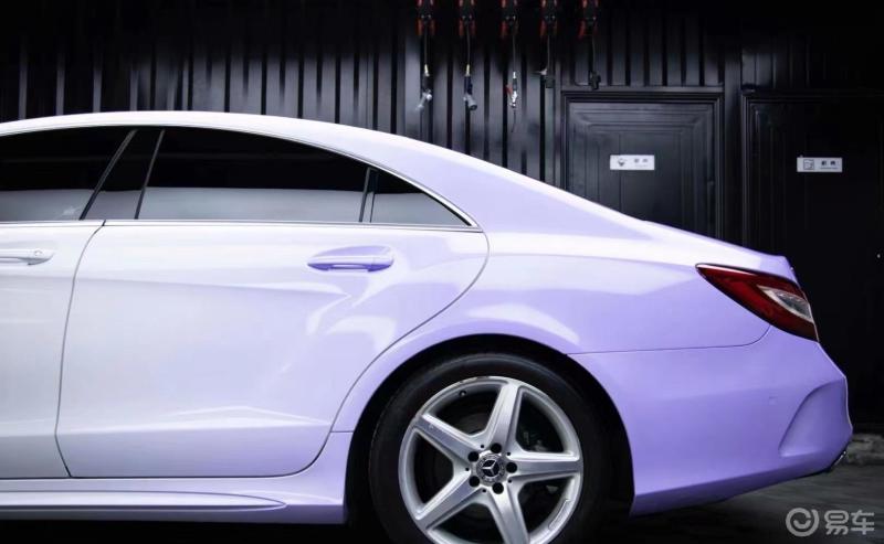 改色#奔驰cls改色白紫渐变分享!