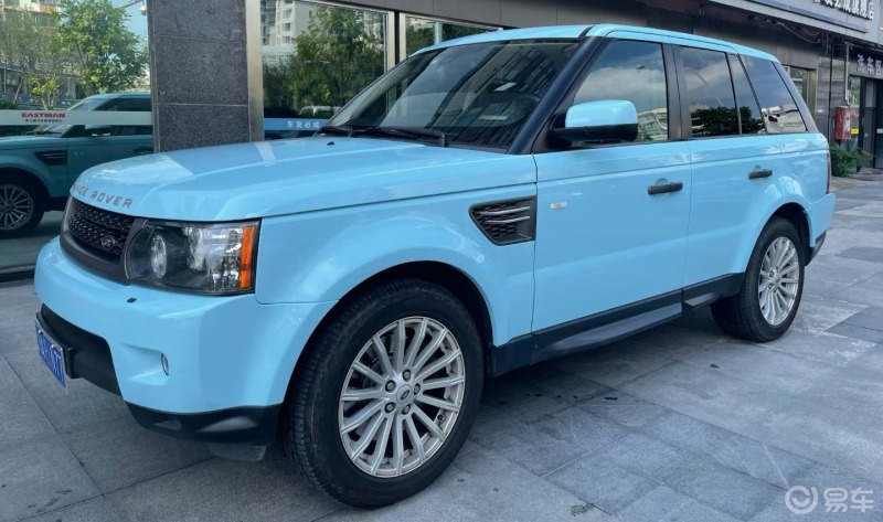 外观改装#白色路虎成功变身冰川蓝分享!