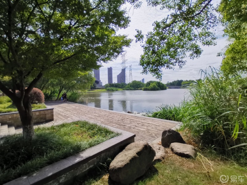 九里河湿地公园夏日午后景色随览