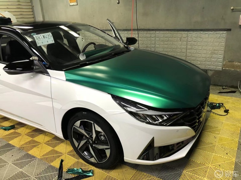 现代伊兰特改装电光祖母绿太酷了汽车生活