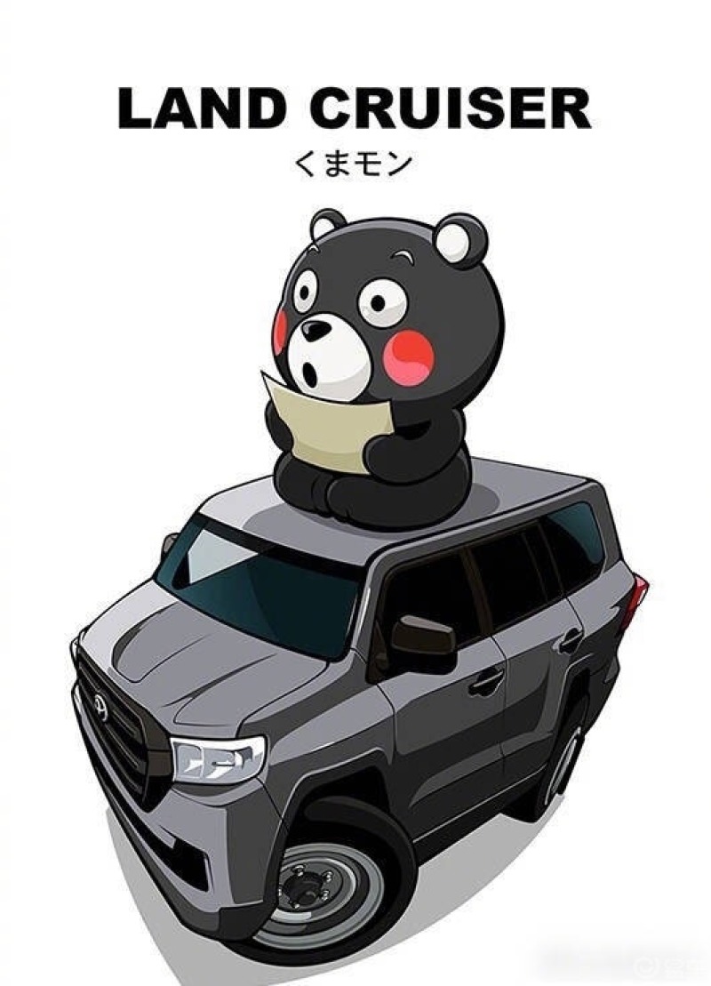 今日份小可爱的熊本熊汽车头像同时这里面的每一款丰田车的q版形象都