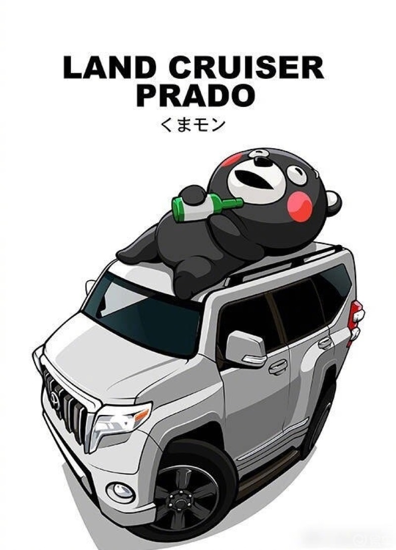 今日份小可爱的熊本熊汽车头像同时这里面的每一款丰田车的q版形象都