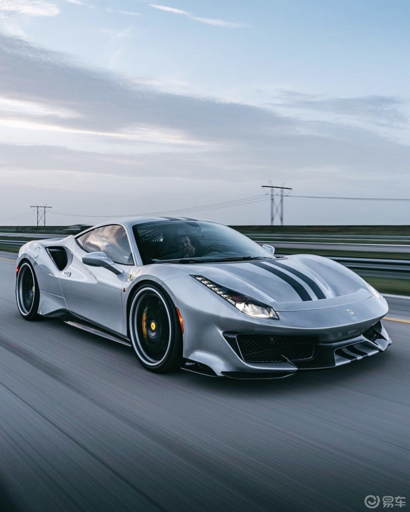 ferrari488pista银色 赛车涂装太美了