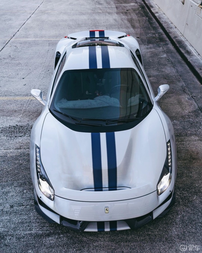 ferrari488pista银色 赛车涂装太美了