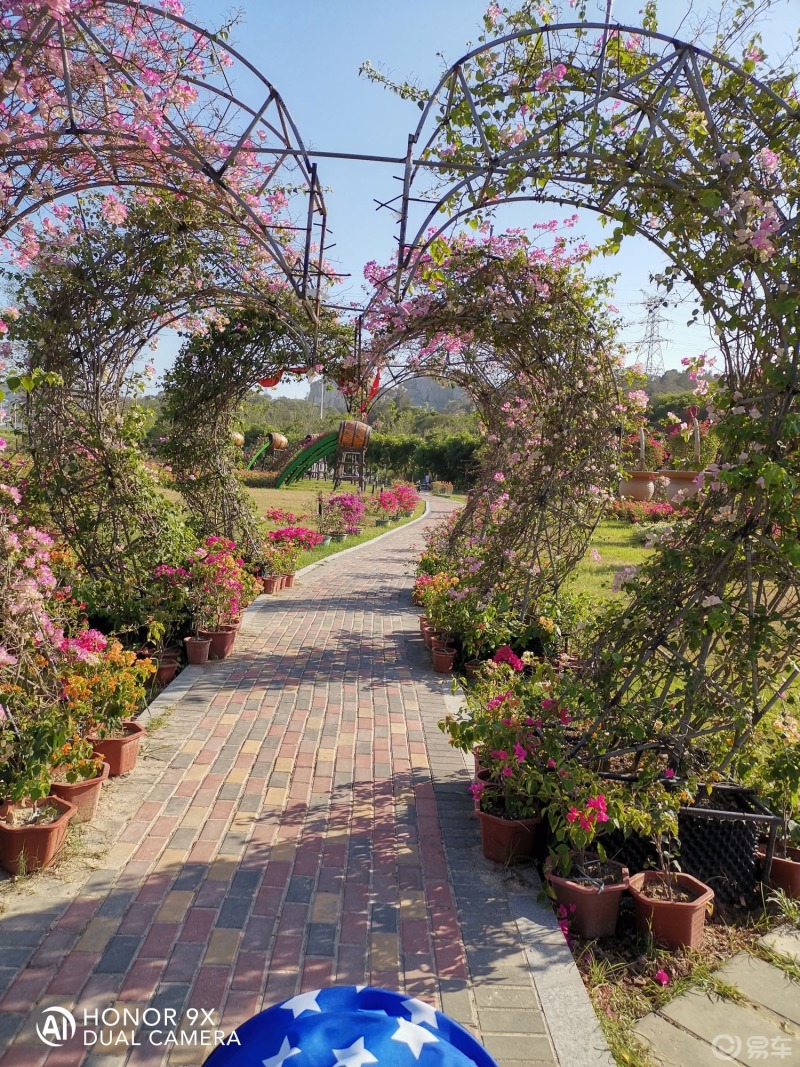 秋日美景大赏#周边游玩,在花海谷公园,山石峻峭,满眼翠绿,碧波潋滟