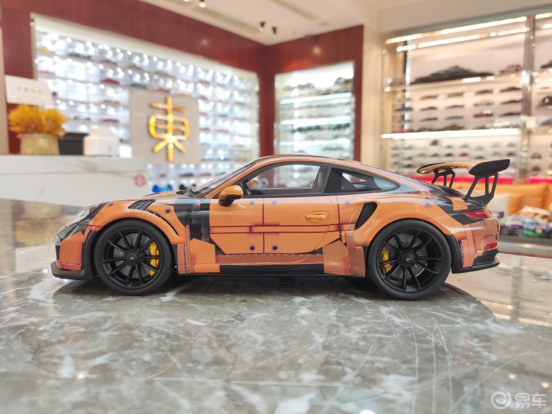 车模型保时捷911gt3rs积木涂装限量版