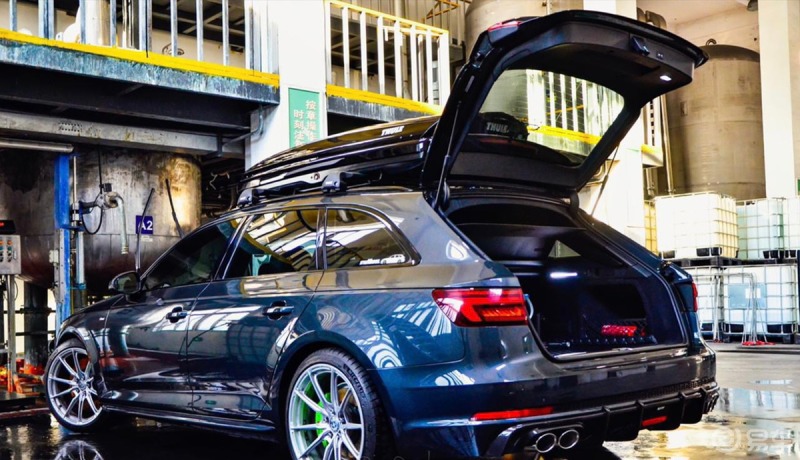 a4 avant瓦罐改装体验改装清单:1.亮黑塑料前铲:2.拓乐7206低