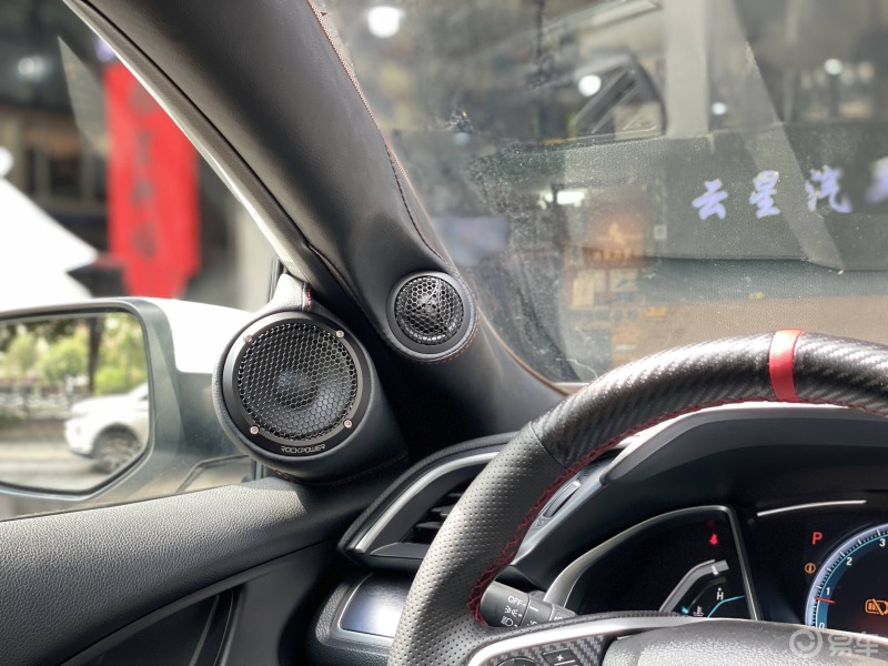 原车音响效果一般怎么办云浮本田思域改装三分频汽车音响8k