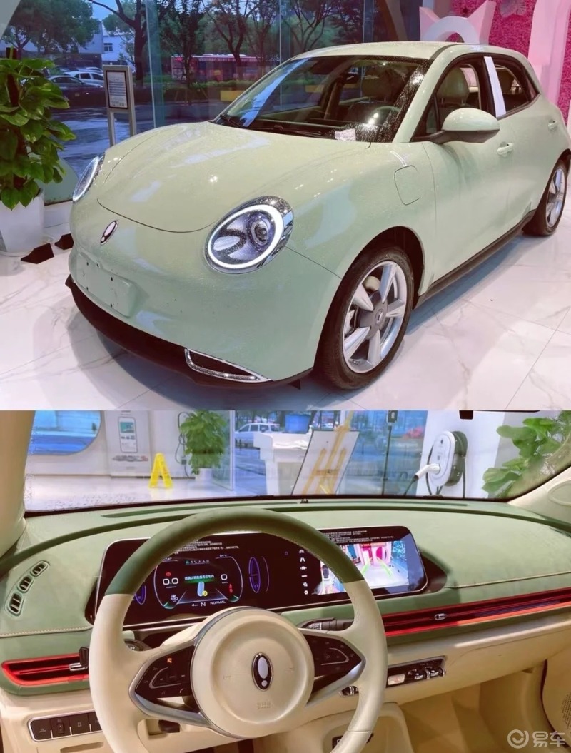 欧拉好猫#  静态体验一下长城欧拉好猫奶油绿!