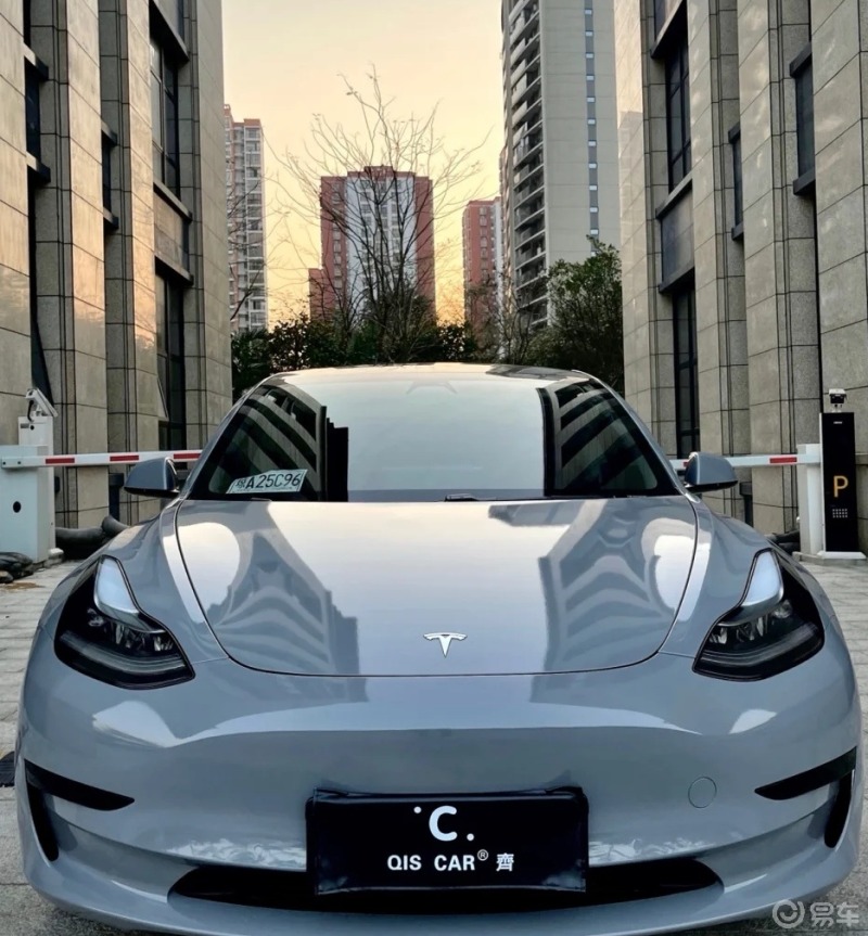 #Model 3#超冷门！超好看！这个颜月光石灰😜😜😜特别小众的一款原厂色😍_Model 3社区_易车社区