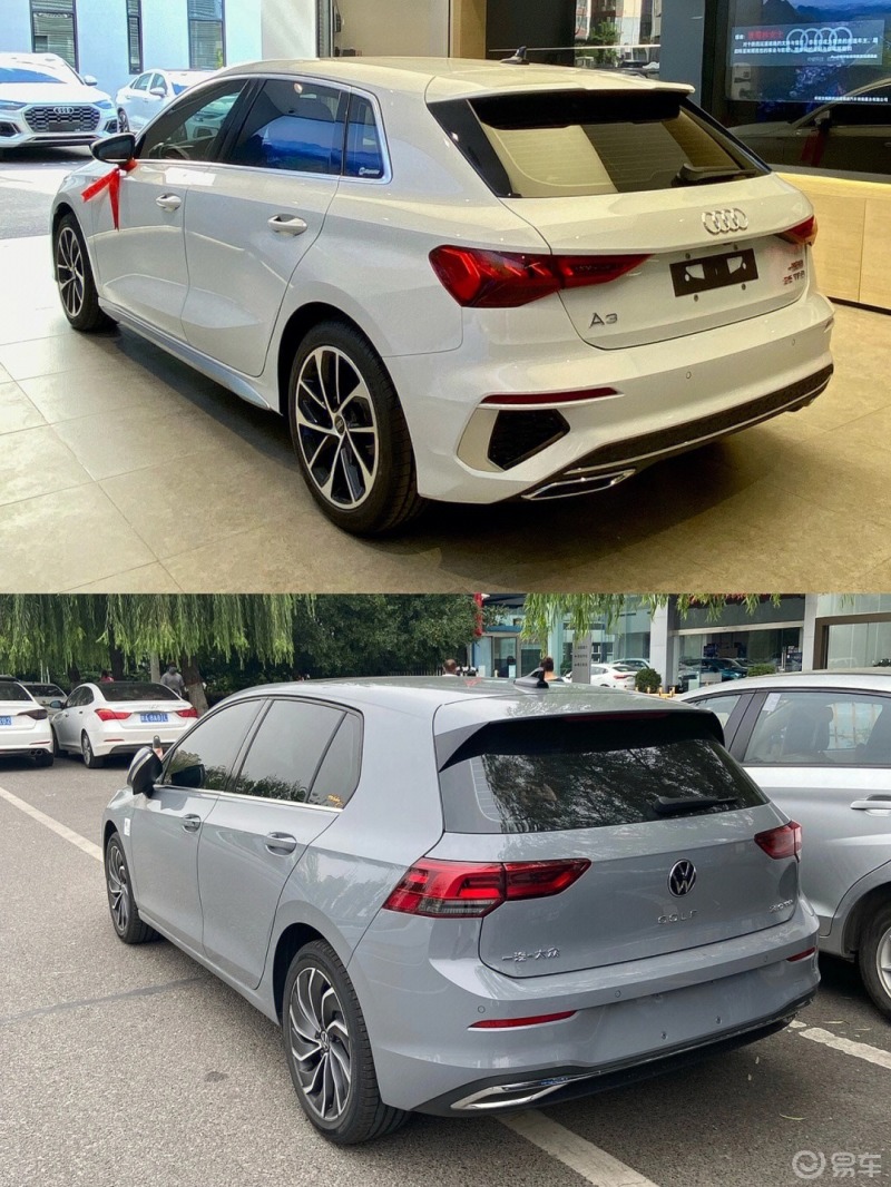 奥迪a3 90大众高尔夫8对比