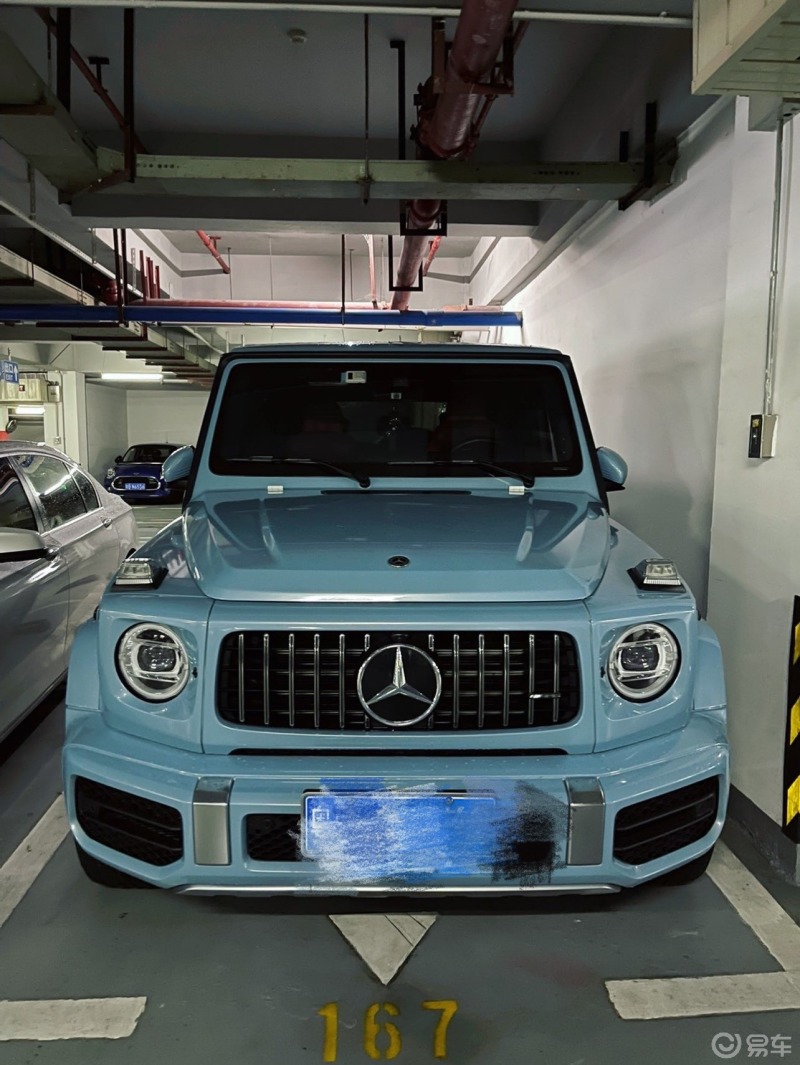 今天的地库拍,蓝色大g,baby blue02_奔驰g级社区_易车社区