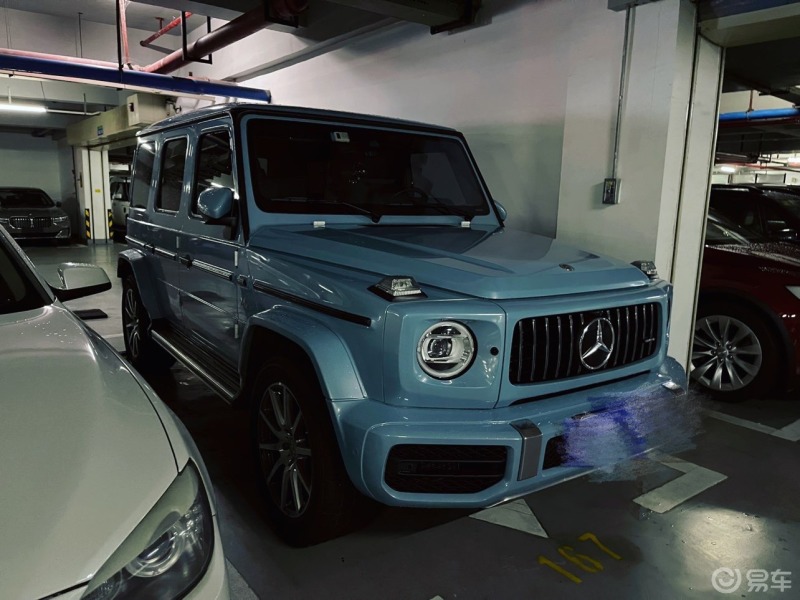今天的地库拍,蓝色大g,baby blue02_奔驰g级社区_易车社区