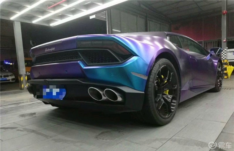 兰博基尼lp560改装秀:网红改色膜变色龙改装