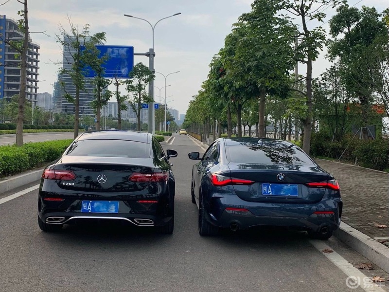 车型外观对比:宝马4系vs奔驰e coupe