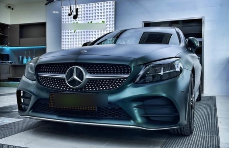 深圳奔驰coupe改色贴膜毒液绿99