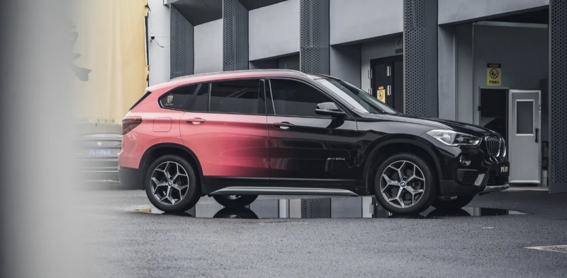 宝马 x1 渐变彩绘太漂亮了谁能不爱7815