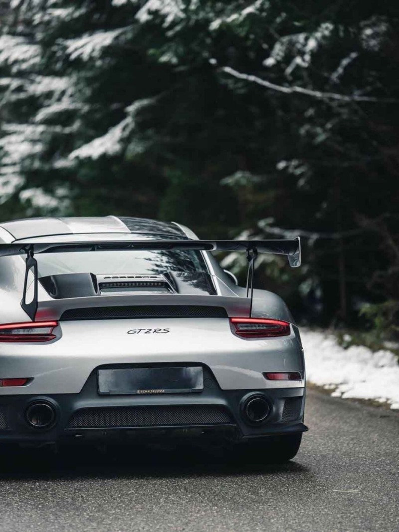 保时捷gt2rs gt银 雪地中的银骑士