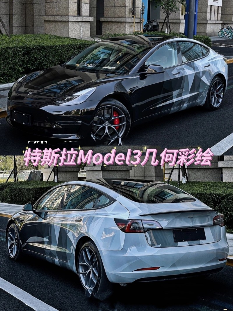 特斯拉modely几何彩绘🌾🌾_Model Y社区_易车社区