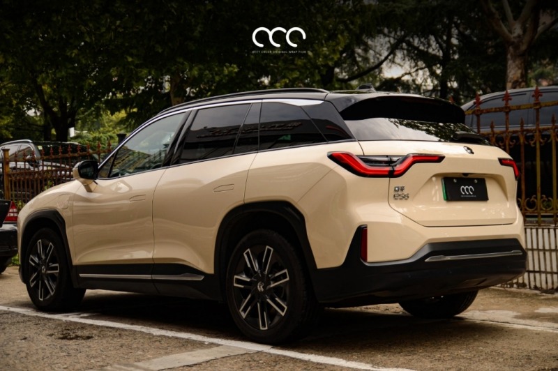 蔚来es6改色绸缎沙漠黄97