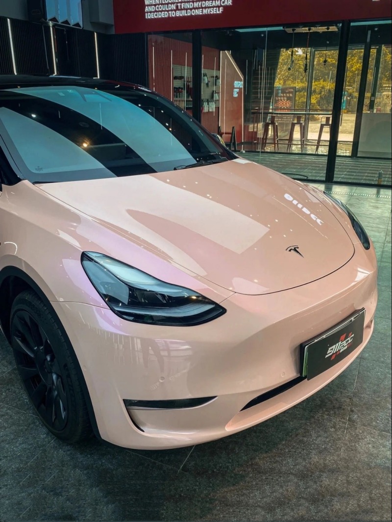 特斯拉modely双色糖果粉0606