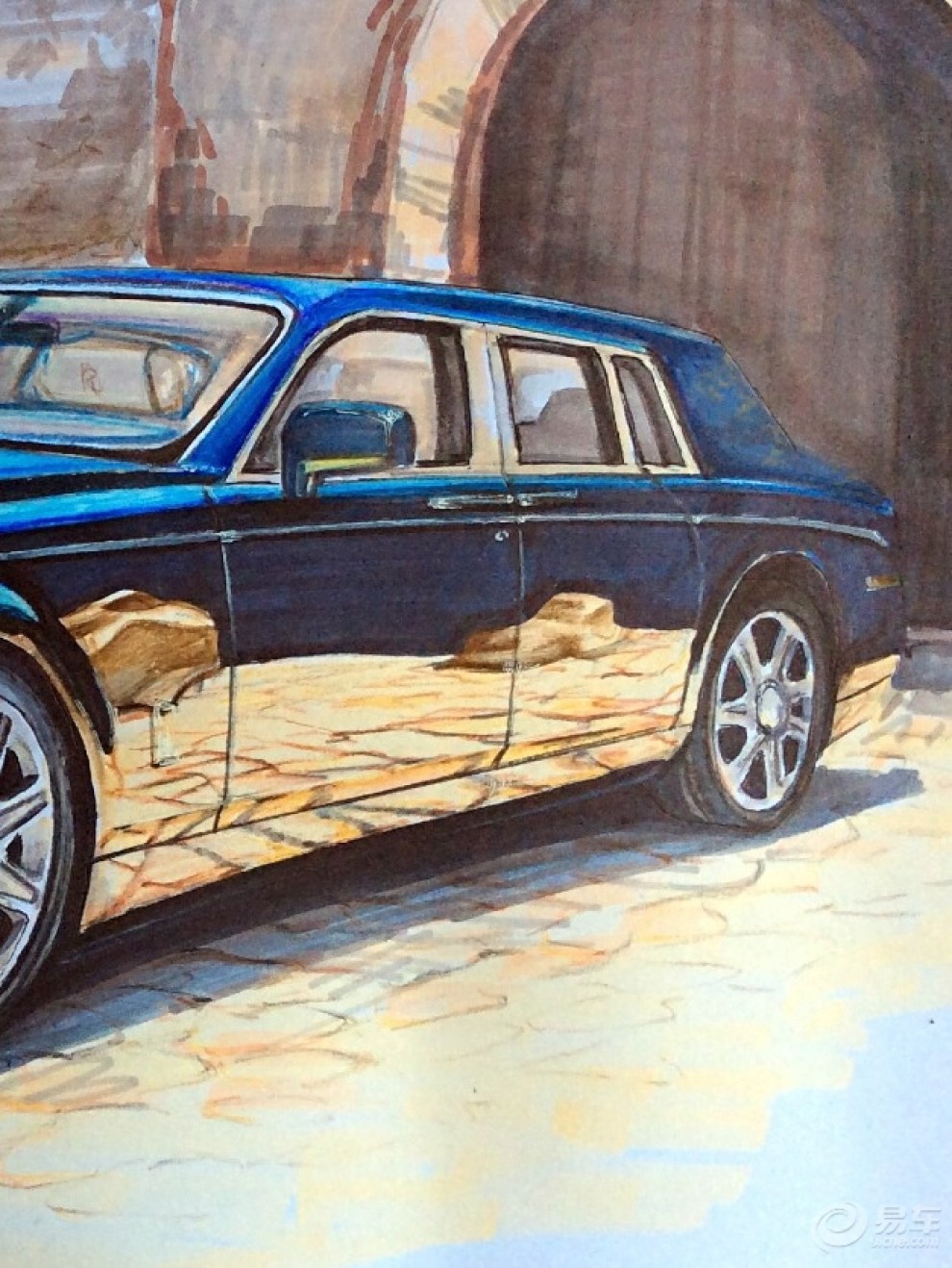 【wjl画汽车】贵族党—劳斯莱斯幻影