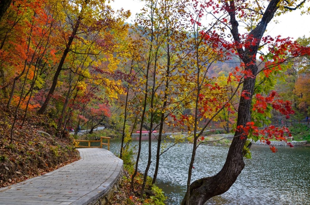 晚秋香水湖赏红叶