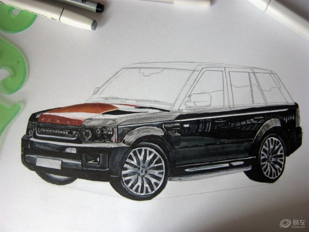 【我爱画汽车】海外版路虎揽胜