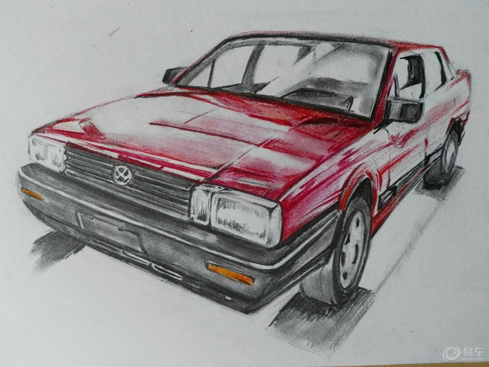 临摹上海大众桑塔纳】_画汽车社区图片集锦_汽车论坛-易车